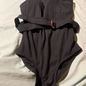 OP Black Swimsuit with Belt
